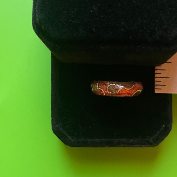 [Hidalgo] Authentic 18K White Gold & Enamel Band - Picture 4 of 9